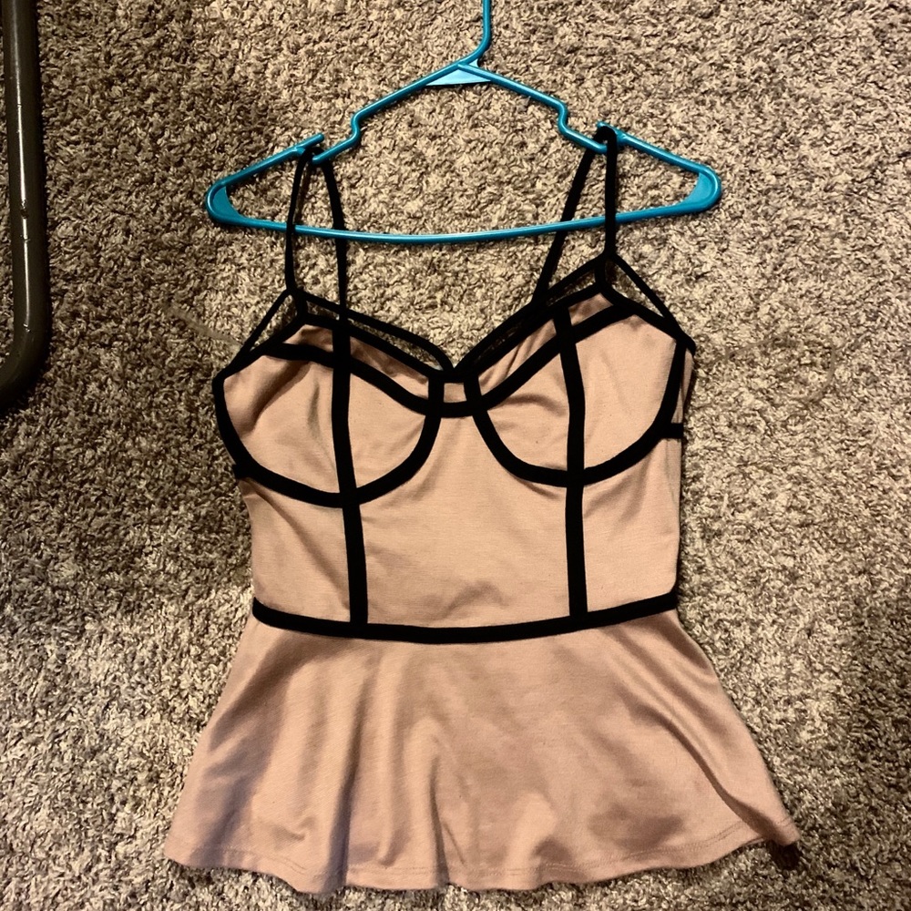 Gorgeous pink and black top